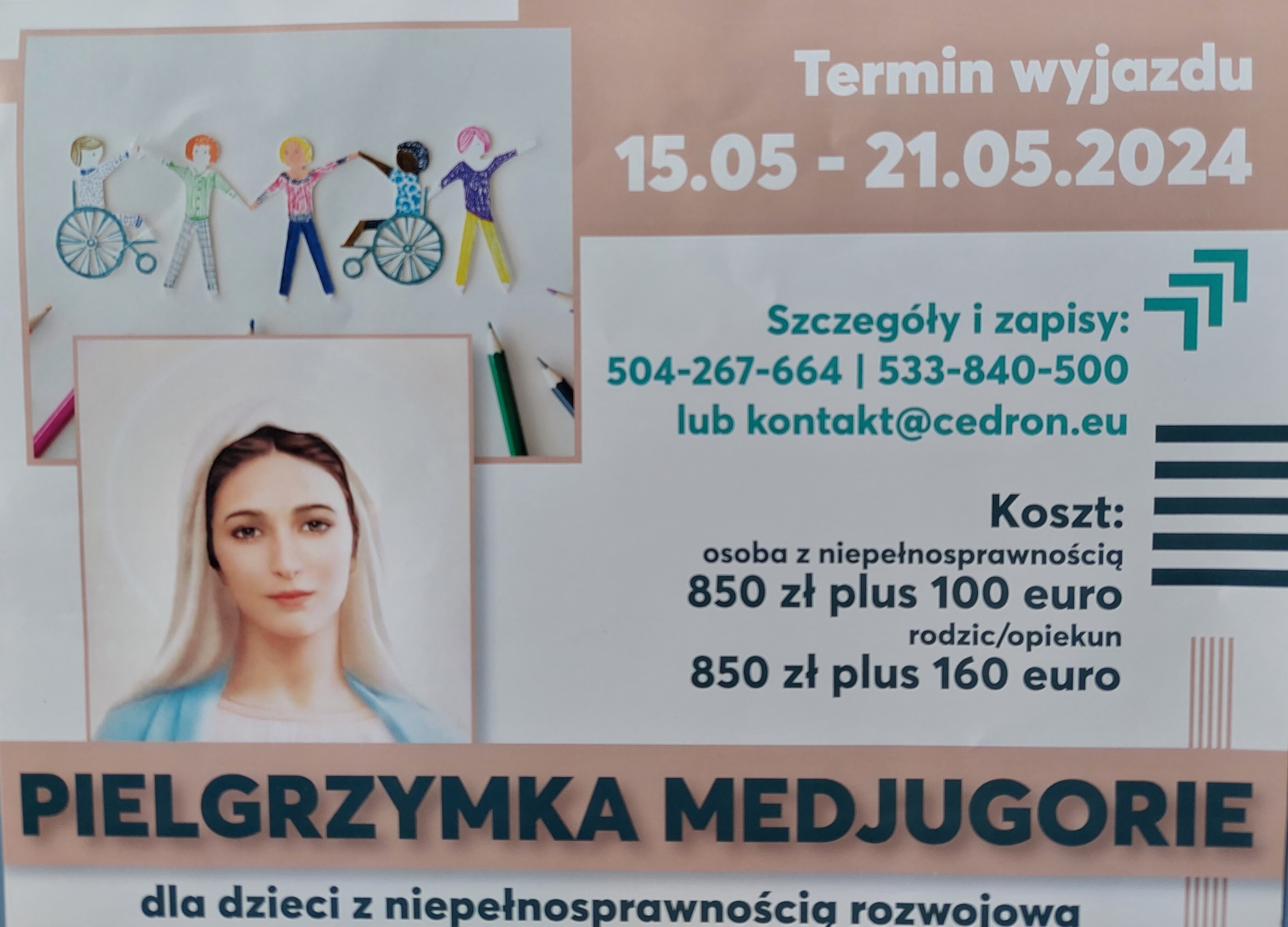 Pielgrzymka dla osób z niepełnosprawnościami